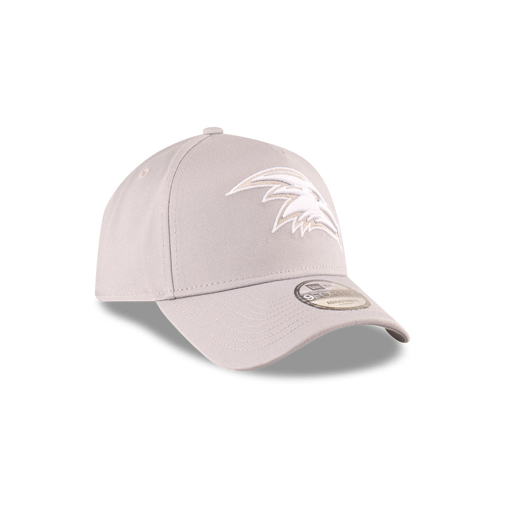 Adelaide Crows Hat - 2025 Grey White 9Forty A-Frame AFL Snapback Cap - New Era